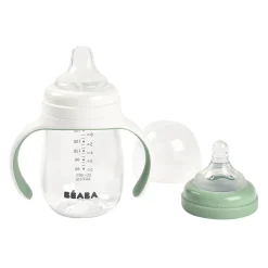 Biberon d'apprentissage 2 en 1 - 210ml Vert sauge