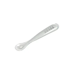 Cuillère 1er âge silicone Gris clair