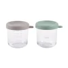Lot 2 portions verre 250ml Vert sauge/Gazelle