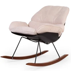 Rocking Chaise A Bascule Lounge - Noir/Ecru